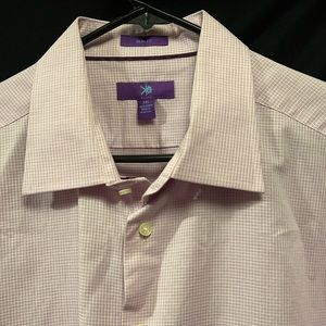 Egara Slim Fit Long Mauve sleeve Button Down Stripes, XXL